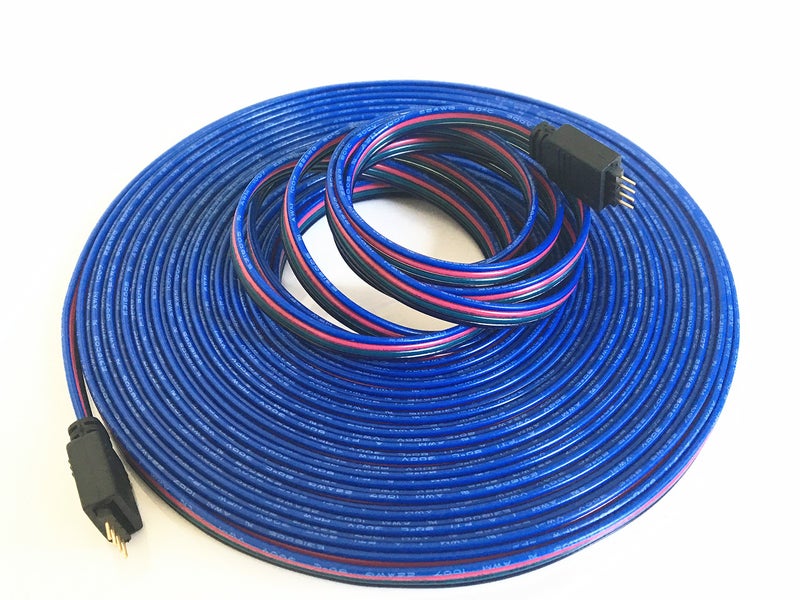 Hualand 10m/32.8ft RGB LED Strip Extension Cable with Full Copper Wires Inside - 4 Pin RGB Wire for 5050 3528 LED Strip - Image 2